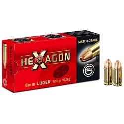 Amunicja GECO 9x19mm 8,0g/124gr - HEXAGON