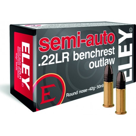 Eley Semi-Auto Benchrest Outlaw .22 LR 42 Grain Round Nose